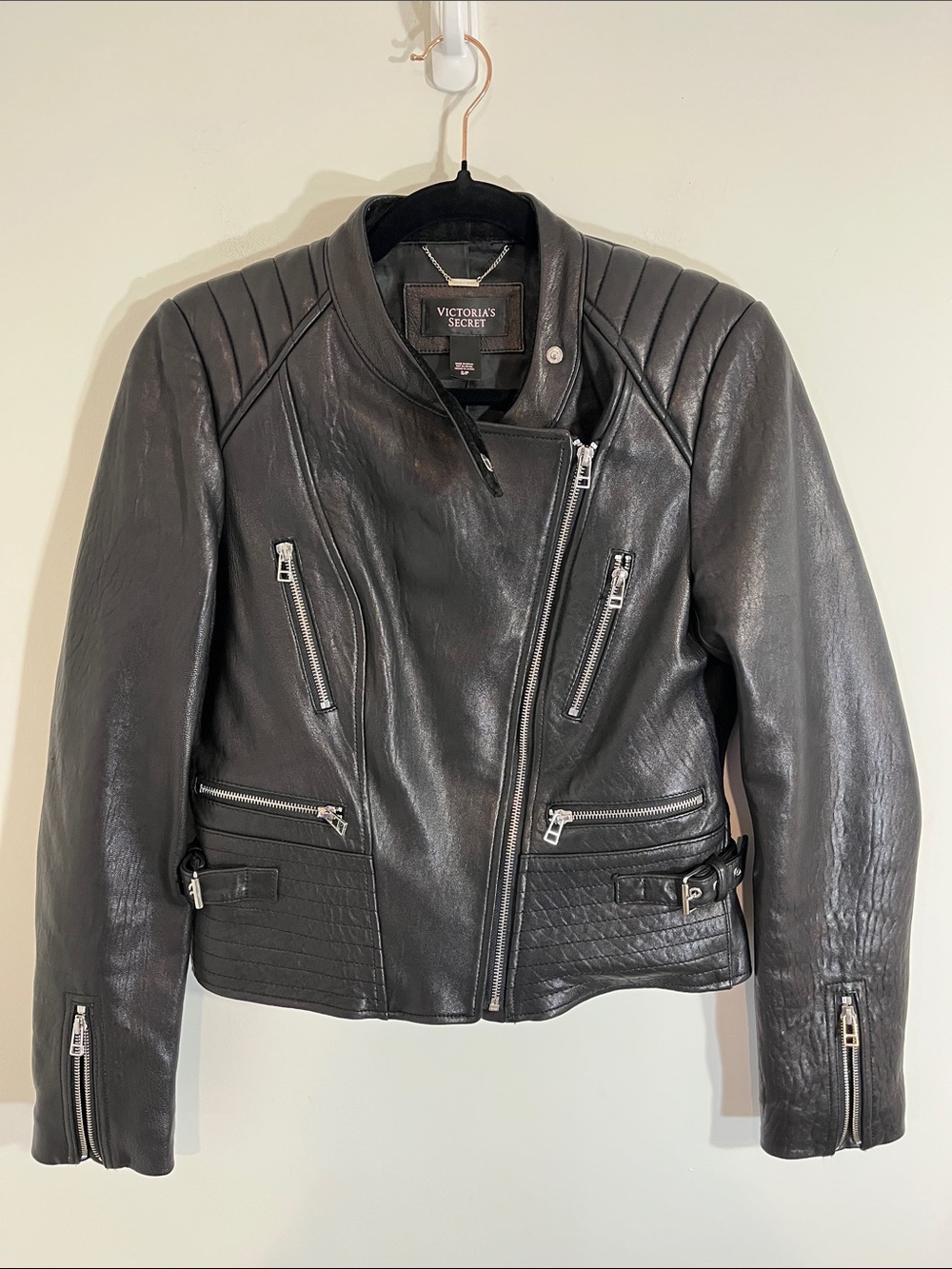 Victorias Secret leather moto jacket S/P